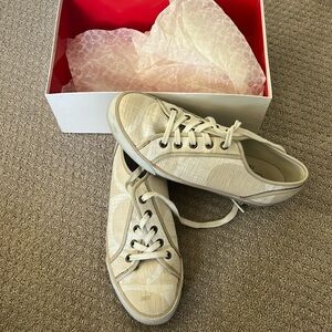 Cream Coach Shoes. Size 9.5.